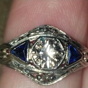 Genuine Victorian Era Platinum And Diamond Ring